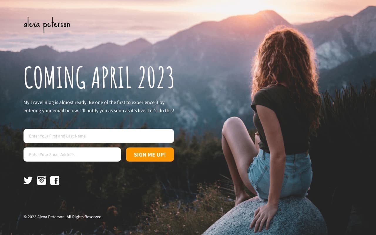 Landing Page